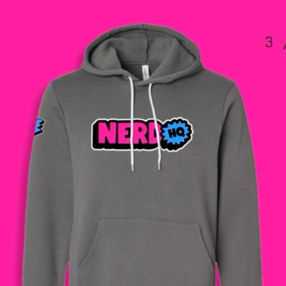 🩶🩷🩵 Nerd HQ 🩵🩷🩶 relaunch Hoodie grey Men's L